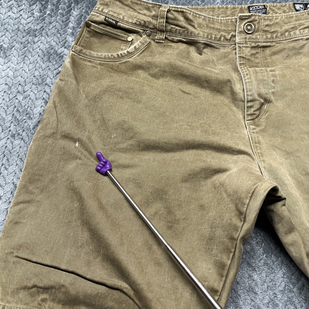 KUHL Rydr Pants Men's Size 42X30.5 Khaki Tan‎ Patina Dye Outdoors Workwear - Picture 13 of 16